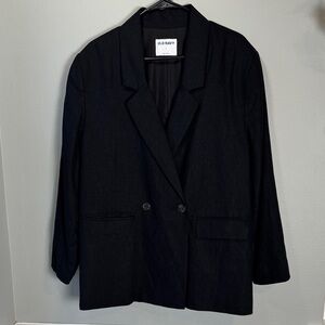 Old Navy Women's Linen Black Blazer